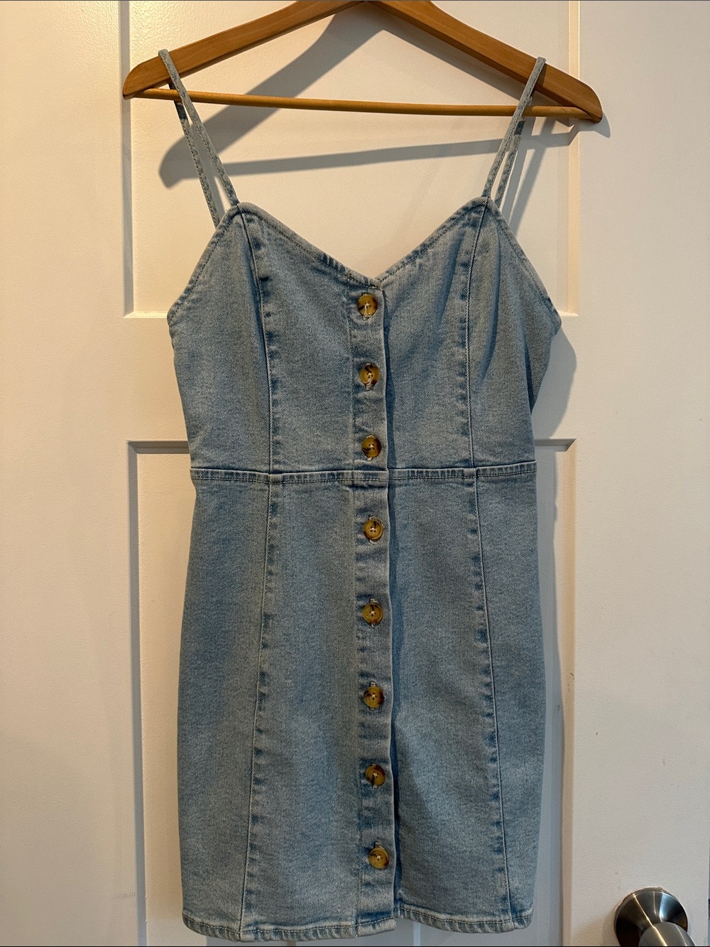 Zara Light Blue Denim Mini Dress